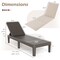 Costway Patio Lounge Chair Recliner Chair with 3-Position Adjustable Backrest & Cushion Blue/Gray/Orange/Red/White